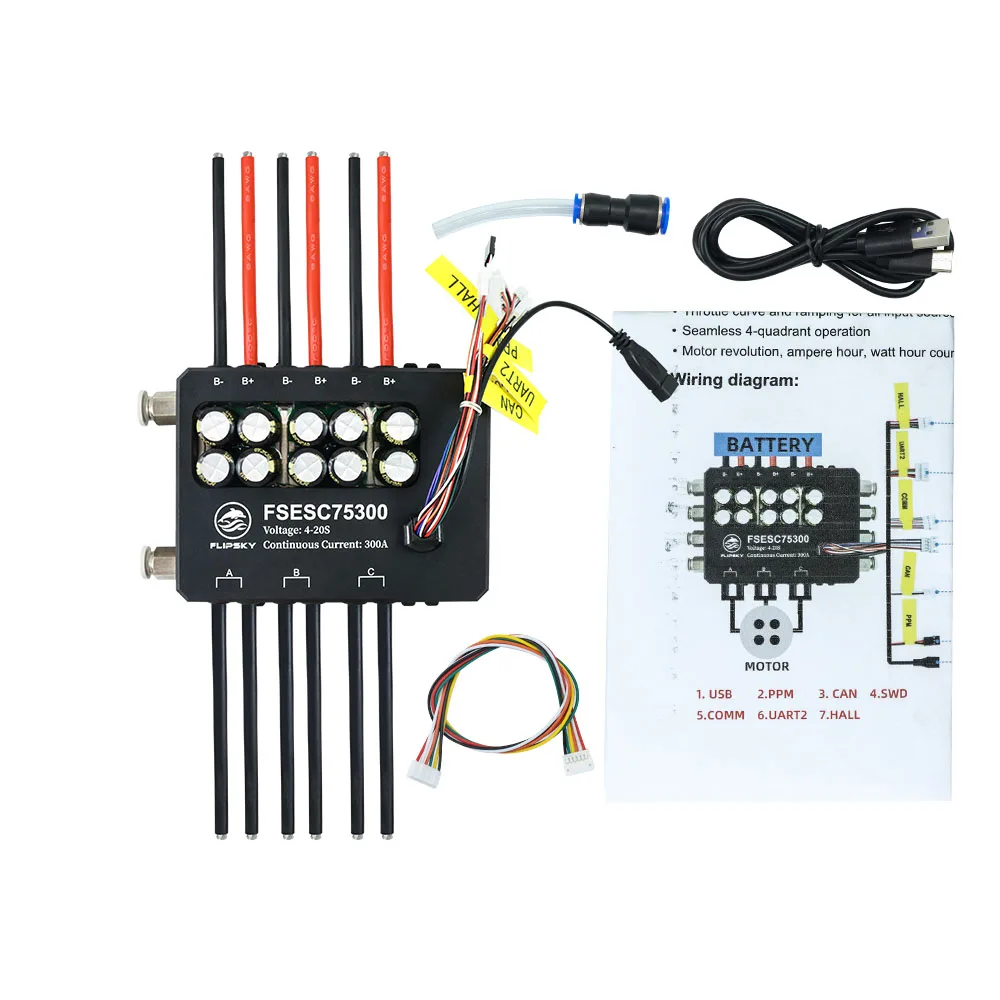 AvaCoreFlipsky Fsesc 75300 84v - مراجعة Vesc 75300 High Current Esc وسعره